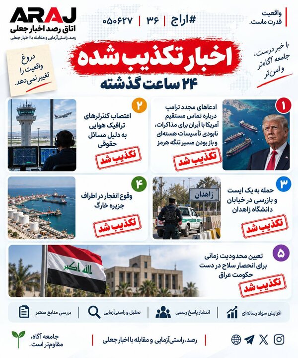 فکت چک؛ اخباری که ۲۷ شهریور ۱۴۰۵ تکذیب شدند
