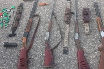 شیرمحمدپور: اکیپ ۴ نفره مسلح شکارچی در ثلاث دستگیر شد