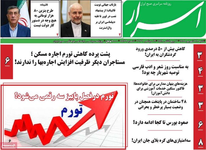 روزنامه های صبح 28 شهریور