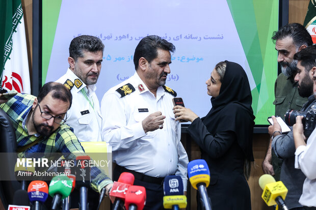 نشست خبری رئیس پلیس راهور تهران