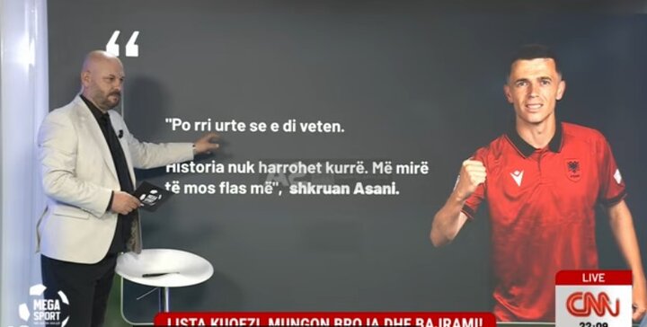 غیبت آسانی در تیم ملی آلبانی سوژه برنامه تلویزیونی شد