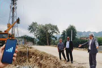 ارتباطات روستای زرین‌آباد علیا ساری پس از طوفان برقرار شد