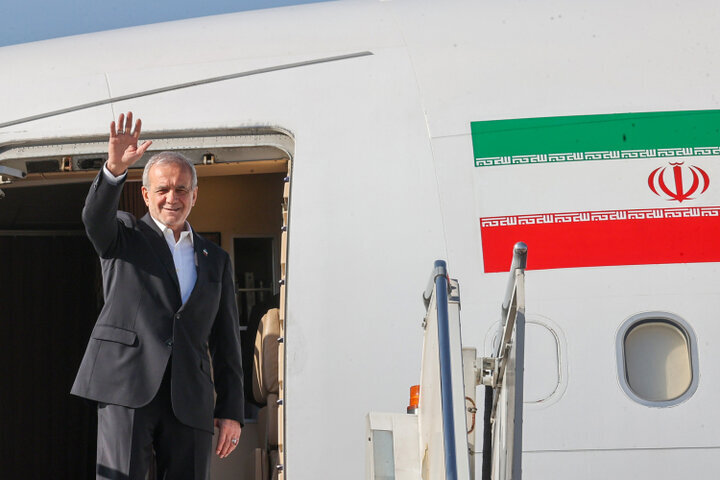 Pres. Pezeshkian leaves Tehran for New York to attend UNGA