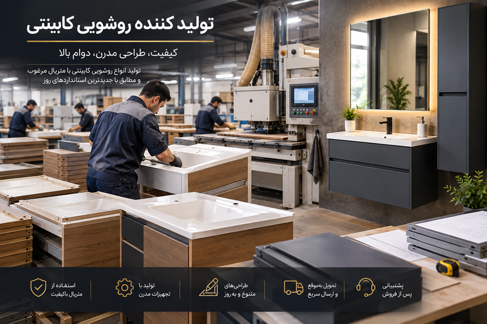 روشویی کابینتی؛ راهنمای جامع انتخاب، خرید و شناخت انواع روشویی کابینتی