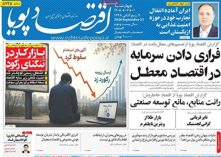 روزنامه های اقتصادی 1 مهر