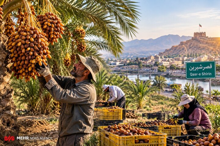شکوفایی نخلستان‌ها در دل زاگرس؛ قصرشیرین قطب جدید خرمای صادراتی ایران