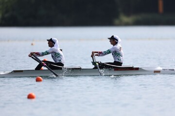 Iran's women lightweight double sculls wins gold in 2026 Asian Games