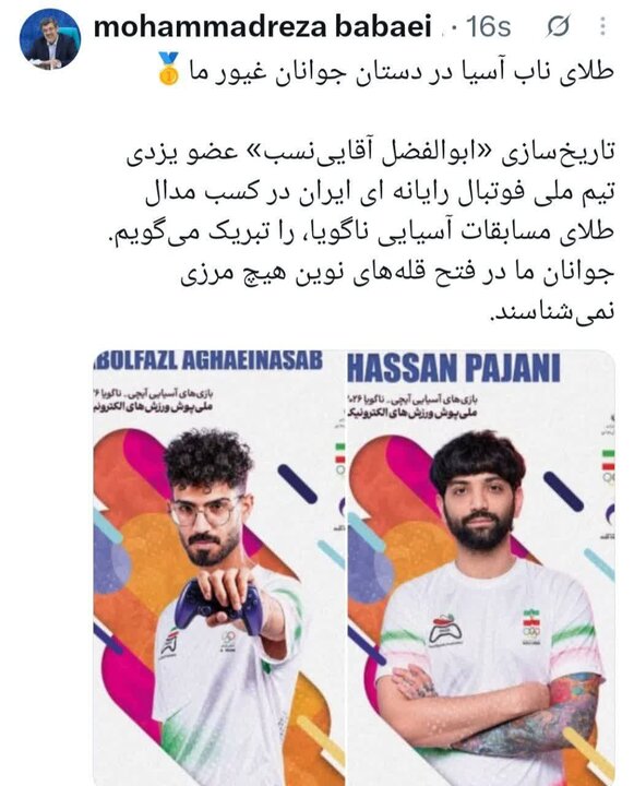 طلای مسابقات آسیایی «ناگویا» بر گردن ملی‌پوش یزدی