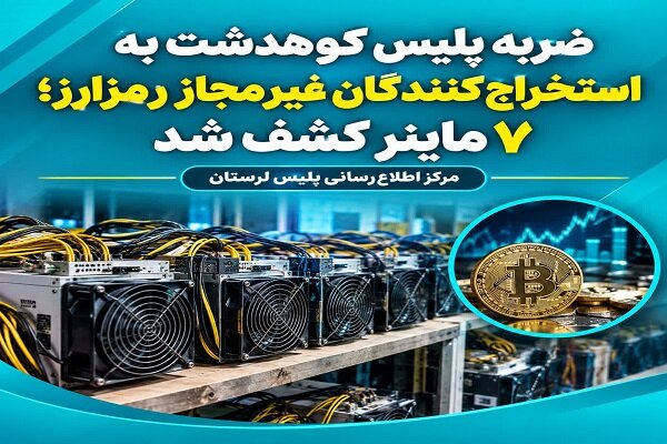 گزارش تحلیلی: کشف ۷ دستگاه ماینر غیرمجاز در کوهدشت | مهر - کد f503