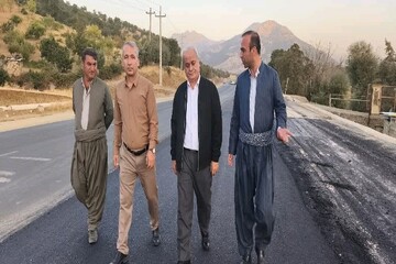 قادری: آسفالت محور بانه-بوئین تا پایان ماه تکمیل می‌شود
