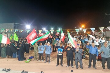 تجمع مردم چرام در دویست و نهمین شب خونخواهی قائد شهید امت