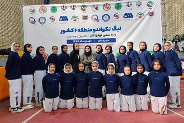 سکونشینی دختران تکواندوکار کهگیلویه و بویراحمد در منطقه ۶ کشور