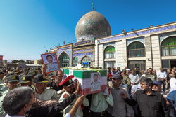 تشییع پیکر شهید انتظامی مجید بهرامی در زنجان