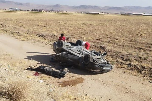 واژگونی خودرو در محور سفیددشت-فرخشهر با یک کشته و دو مصدوم