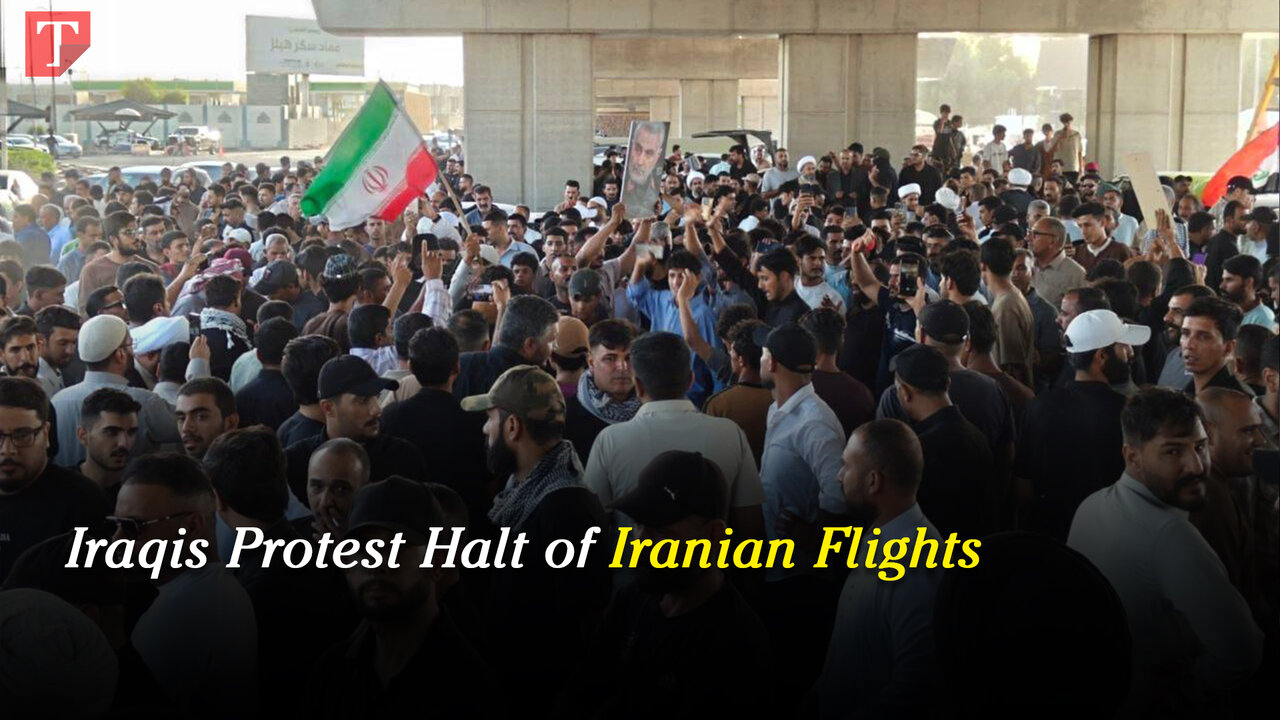 Iraqis Protest Halt of Iranian Flights