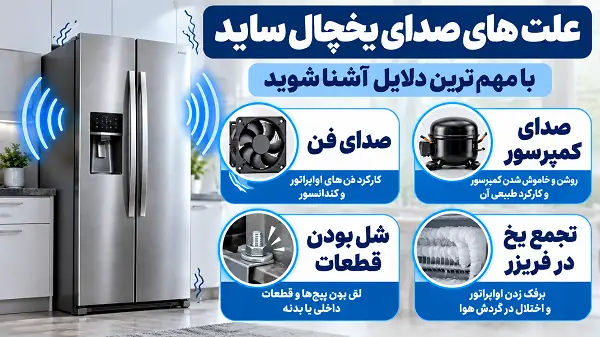 چرا یخچال ساید بای ساید صدا می‌دهد؟؛ بررسی علت صدا و راه‌حل‌ها