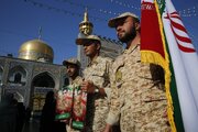 تشرف ۴۰۰ نفر از سربازان یگان های نظامی به حرم مطهر امام رضا(ع)
