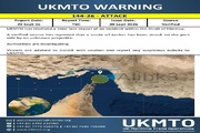 Unknown projectile hit a tanker in Hormuz: UKMTO