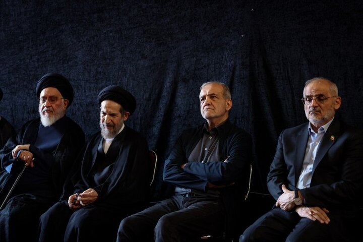 حضور پزشکیان در مراسم بزرگداشت آیت‌الله العظمی شبیری زنجانی