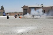 مانور روز ایمنی و آتش‌نشانی در یکی از واحدهای تولیدی زاهدان برگزار شد
