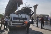برخورد کشنده با پل عابر پیاده در محور تهران-جاجرود