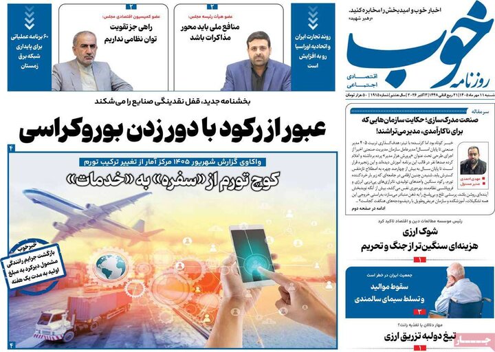 روزنامه صبح 11 مهر