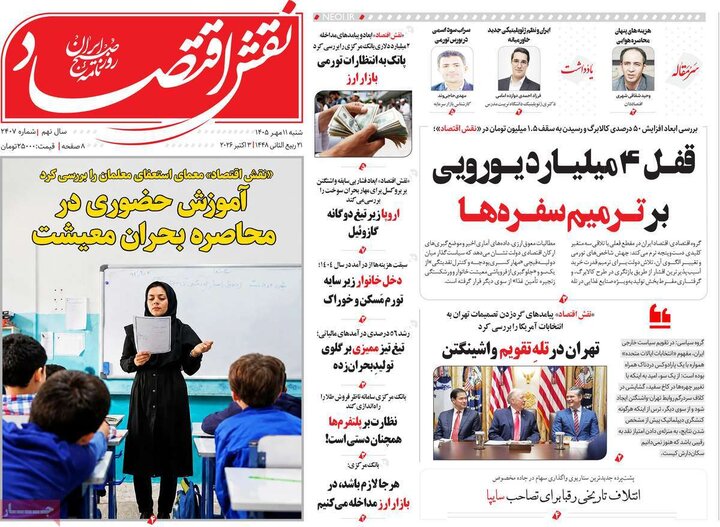 روزنامه اقتصادی 11 مهر