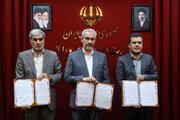 مراسم امضای تفاهم‌نامه بازسازی مراکز دانشگاهی