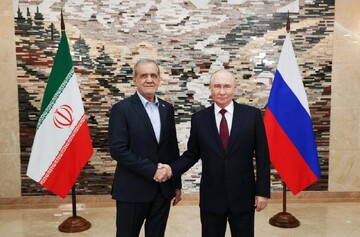 President Masoud Pezeshkian of Iran met his Russian counterpart Vladimir Putin on the sidelines of the Shanghai Cooperation Organization summit in Bishkek, Kyrgyzstan, on Sept. 1, 2026.