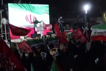 حضور پرشور مردم دیّر در چهلم شهدای جزیره لاوان