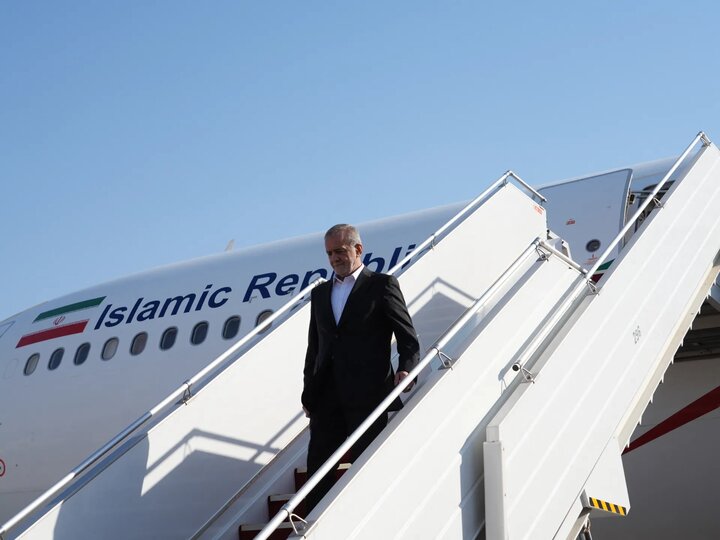 Pezeshkian arrives in Tehran after attending CIS Summit