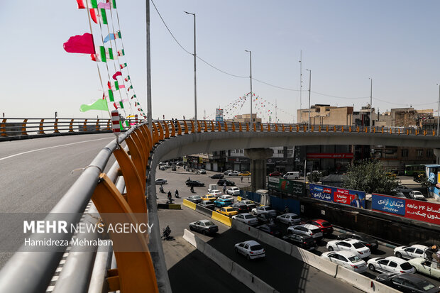 افتتاح پل دسترسی خیابان ستارخان به بزرگراه شهید چمران