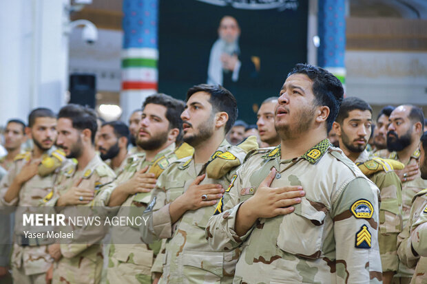 داع با پیکر <a href='https://sayeb.ir/tag/%d8%b4%d9%87%db%8c%d8%af'></div>شهید</a> تکاور فراجا عباس آقایی در حرم بانوی کرامت