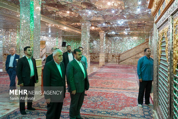 تشرف وزیر میراث فرهنگی به حرم شاهچراغ(ع)