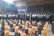 توزیع ۵۰۰ بسته معیشتی توسط خادمیاران رضوی در خلیل‌آباد