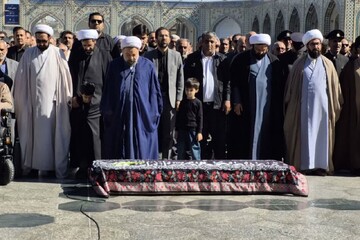 پیکر همسر شهید یعقوبی در مشهد تشییع شد