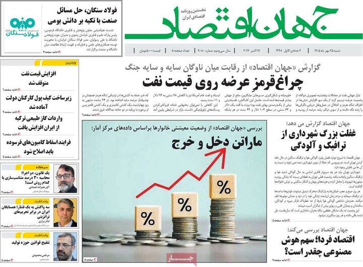 روزنامه‌های اقتصادی 25 مهر