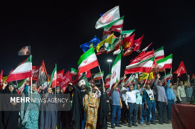 پیام مدافعان خلیج فارس در اجتماعات شبانه حمایت از نظام اسلامی