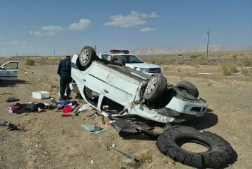 واژگونی ال ۹۰ در محور دامغان به سمنان؛ یک نفر جان باخت
