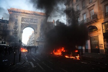 Many metro stations were closed on Saturday at the request of police, including those around the Champs-Elysees and near the presidential palace, parliament and government offices.