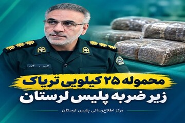 کشف ۲۵ کیلوگرم تریاک و دستگیری قاچاقچی در خرم‌آباد