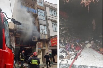 رئیس آتش‌نشانی کرمانشاه: حریق مغازه کیف و کفش در محله مسکن مهار شد