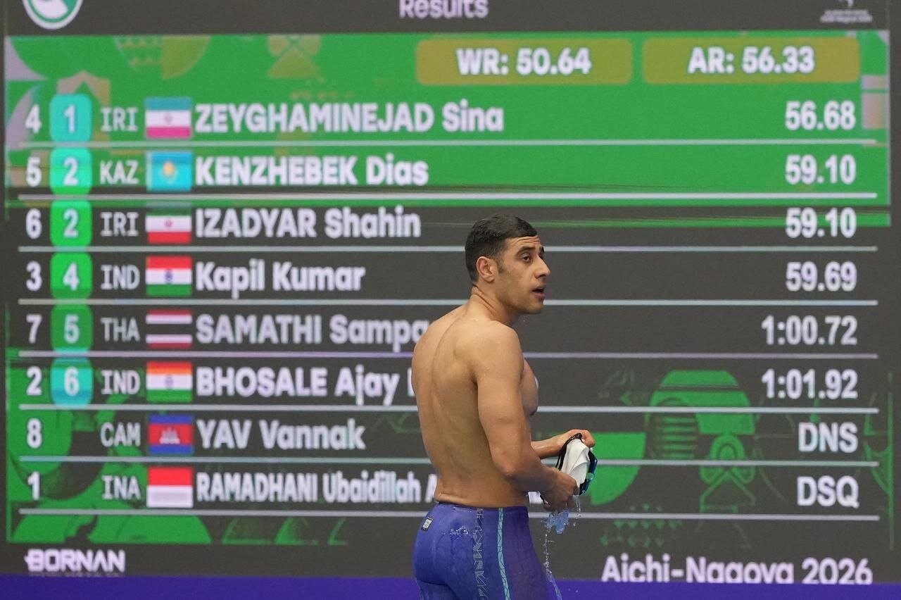 Para swimmer Zeighaminejad seizes Iran’s third gold at Nagoya