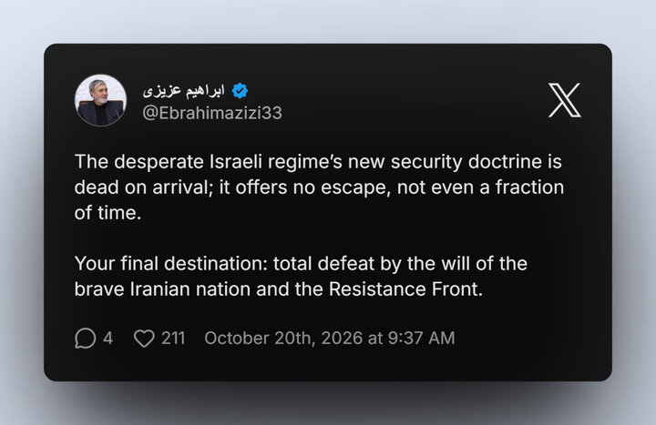 ‘Total defeat by Iran, Resistance Front’ Israel final destiny