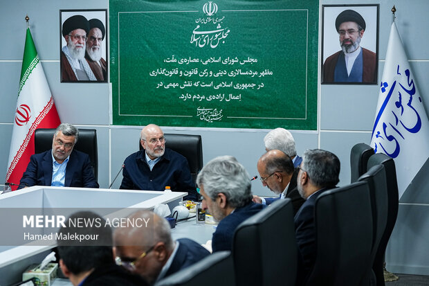 نشست بررسی مسائل حوزه بهداشت، درمان و سلامت با حضور رئیس مجلس