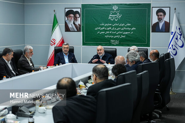 نشست بررسی مسائل حوزه بهداشت، درمان و سلامت با حضور رئیس مجلس