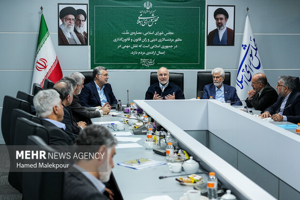 نشست بررسی مسائل حوزه بهداشت، درمان و سلامت با حضور رئیس مجلس