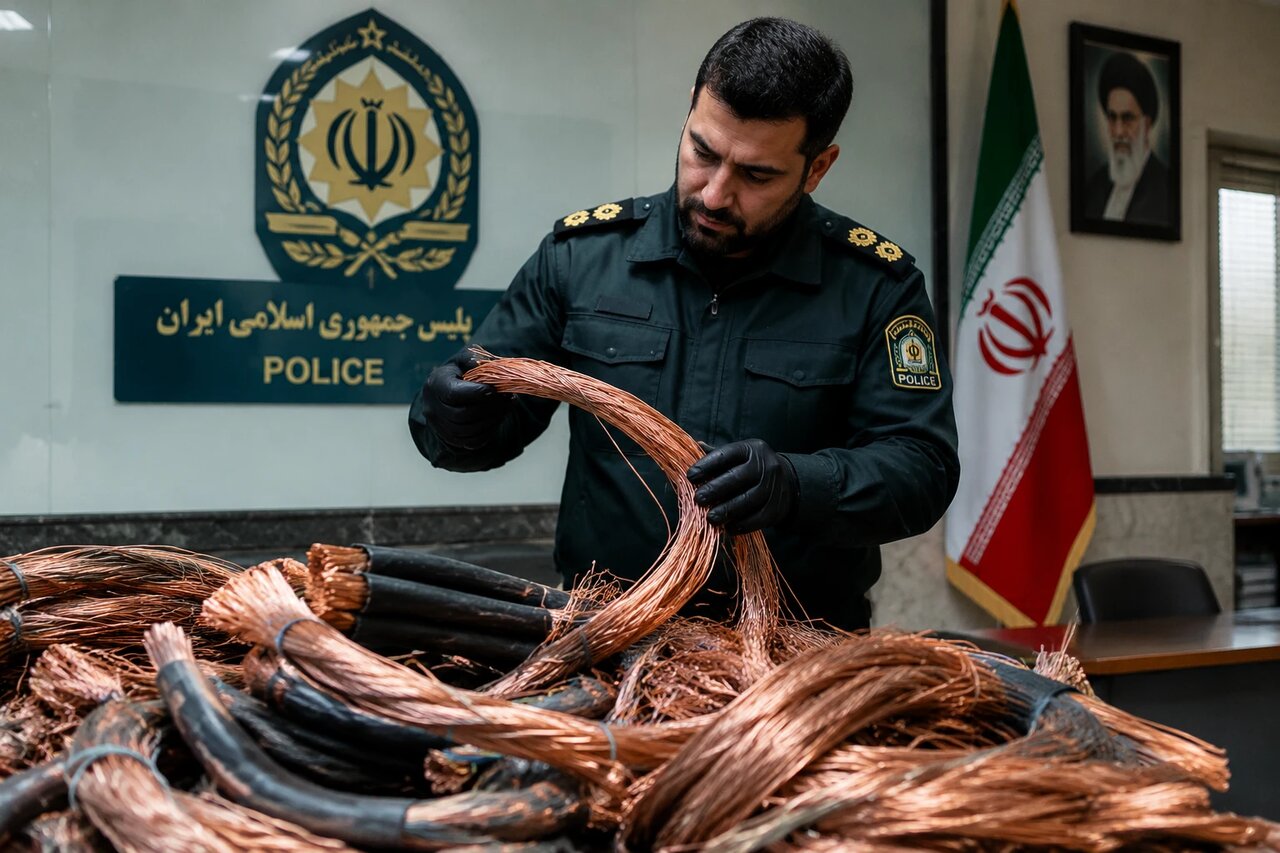 تیراندازی پلیس سمیرم برای توقف کامیونت فراری؛۶۰۰ کیلوگرم مس کشف شد