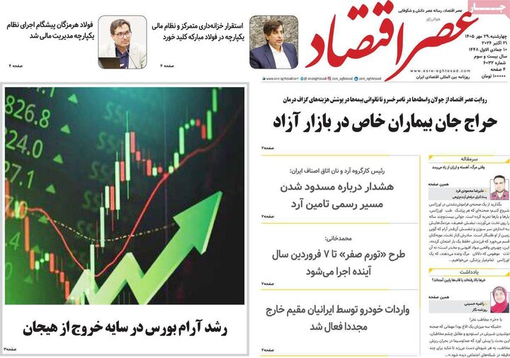 روزنامه های اقتصادی 29 مهر