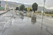 آغاز بارش پاییزی در یاسوج